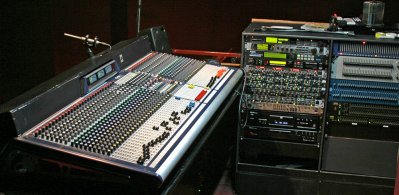 Soundcraft GB8 desk and audio racks at Tavistock Wharf